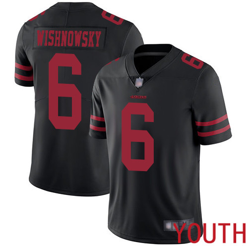 San Francisco 49ers Limited Black Youth Mitch Wishnowsky Alternate NFL Jersey 6 Vapor Untouchable